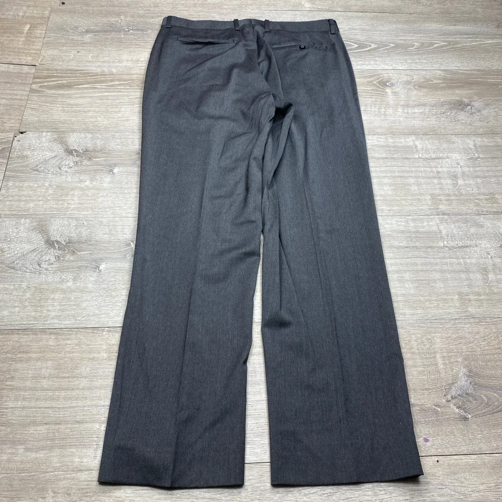 Banana Republic Dress Pants Mens 34x32 Charcoal Grey Wool Cerruti Fabric Office